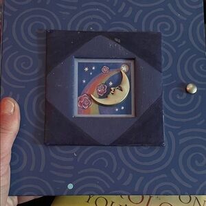 Navy Starry Journal with 'Dreams' Detail